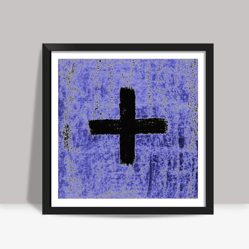 Blue Plus Square Art Prints