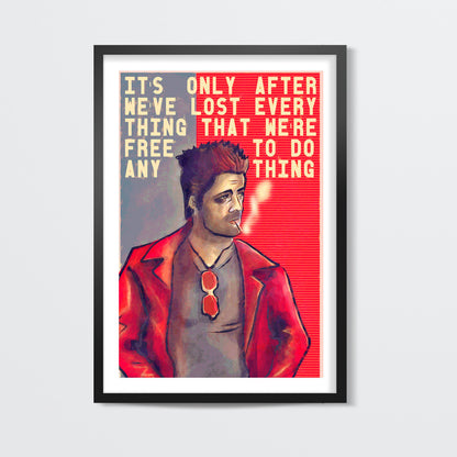 brad pitt fight club Wall Art