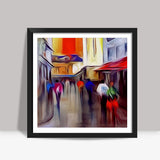 Going to Theater - Digital Painting Square Art Prints