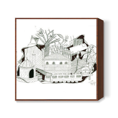 Doodle_Habitat Square Art Prints