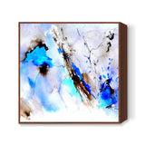 blue abstract Square Art Prints