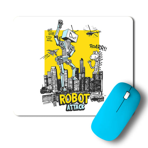 Robot Attack Intricate Artwork Mousepad