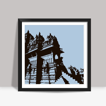 Khajuraho 2 Temples Square Art Prints