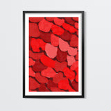 Abstract Red Wall Art