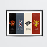 Game of Thrones Factions   Wall Art