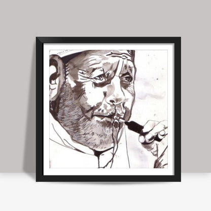 Ustad Bismillah Khan dedicated his life to music  Square Art Prints