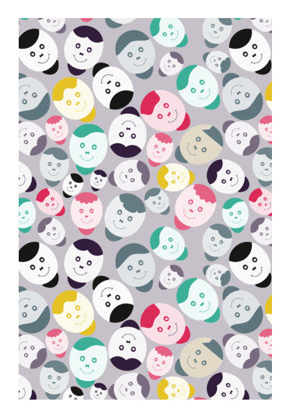 Emoticon Smiley Faces Art PosterGully Specials