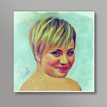 Kaley Cuoco Square Art Prints