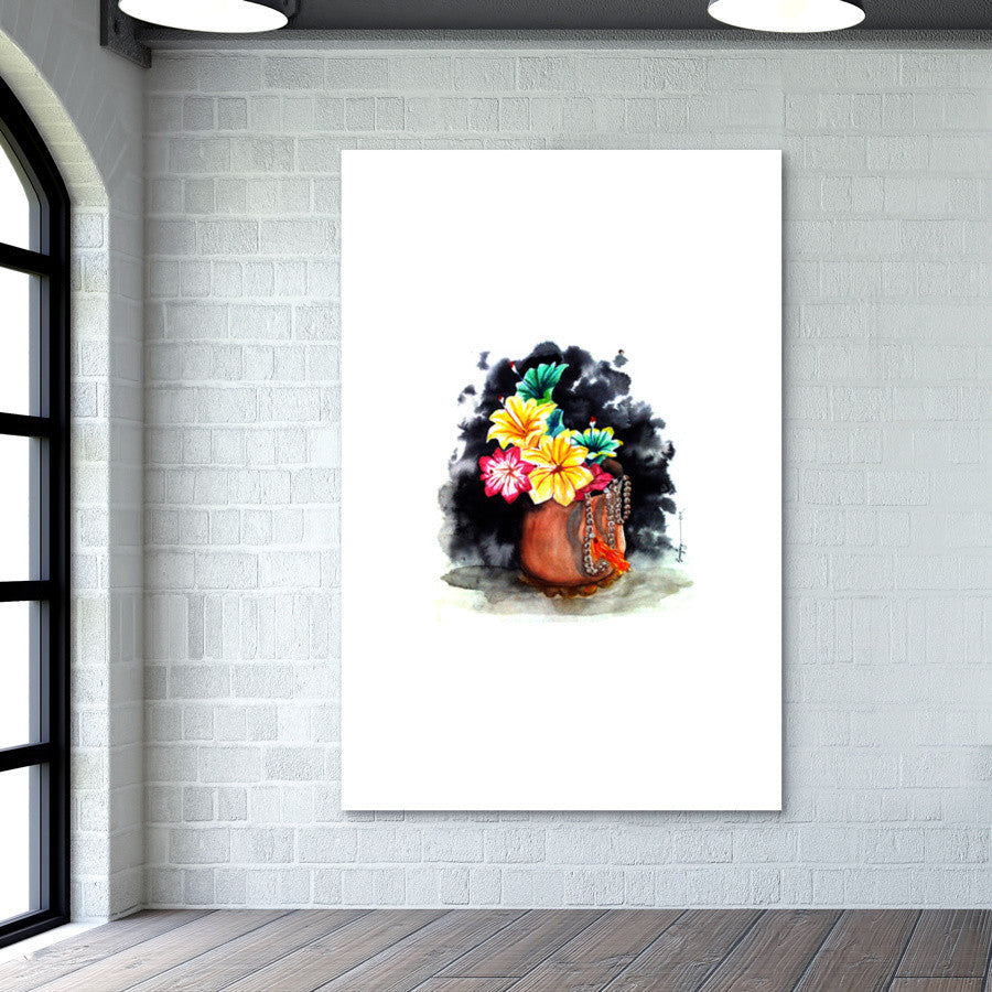 Plastic Flowers Wall Art