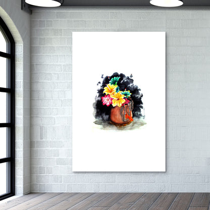 Plastic Flowers Wall Art