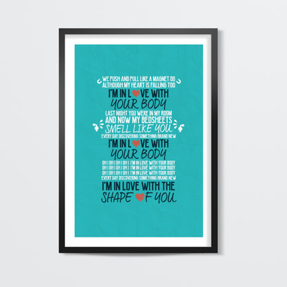 Shape of You by Ed Sheeran Wall Art