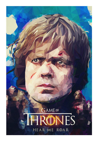 Wall Art, Hear me roar - Tyrion Lannister Polygon Portrait Wall Art | cuboidesign, - PosterGully