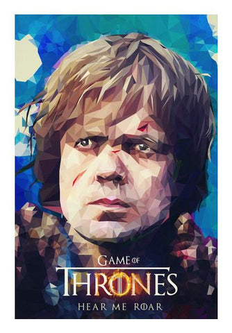 PosterGully Specials, Hear me roar - Tyrion Lannister Polygon Portrait Wall Art | cuboidesign | PosterGully Specials, - PosterGully