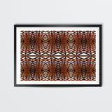 Geometric Egyptian Style Wooden Textured Ornate Background Wall Art