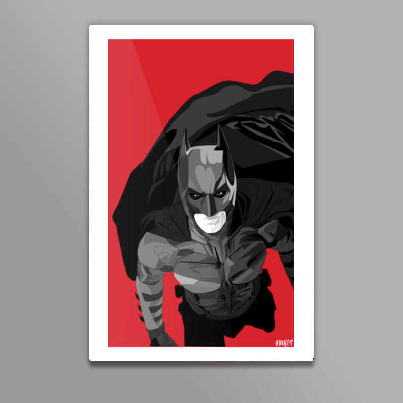 Batman Dark Knight red black Wall Art