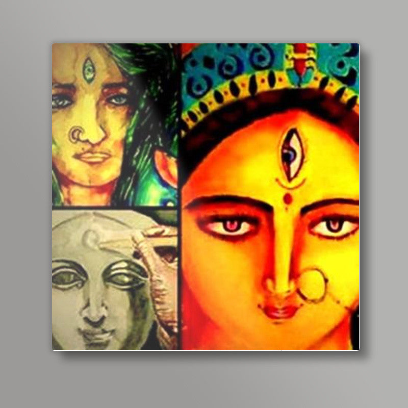 DURGA MA Square Art Prints