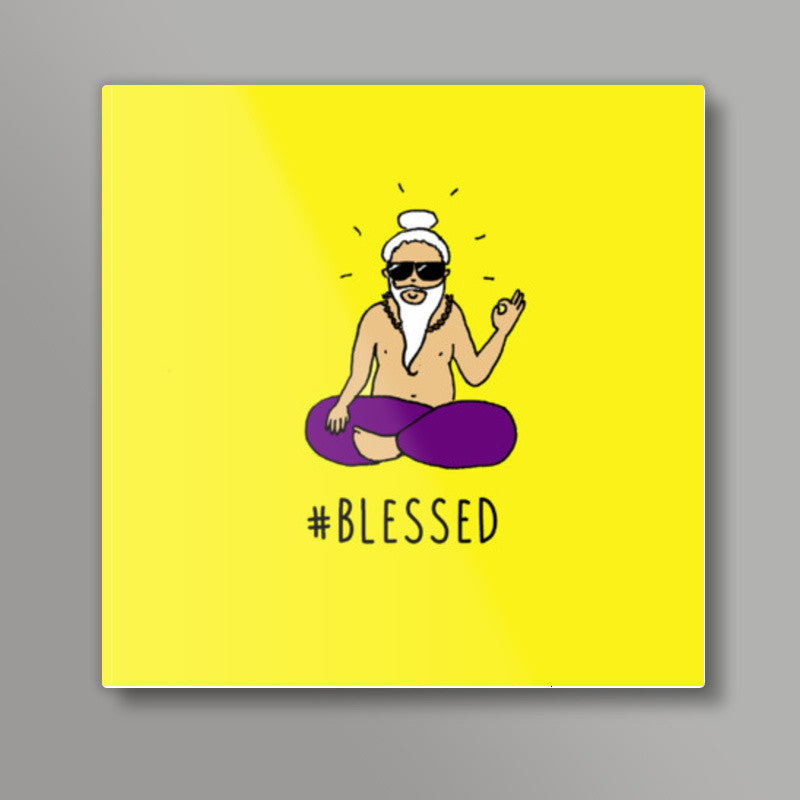 Blessed - poster Square Art Prints