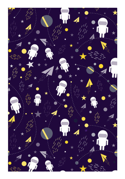 Blue Astronaut Seamless Art PosterGully Specials
