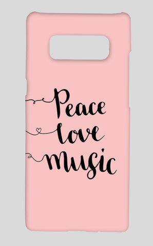 Peace Love Music Samsung Galaxy Note 8 Cases