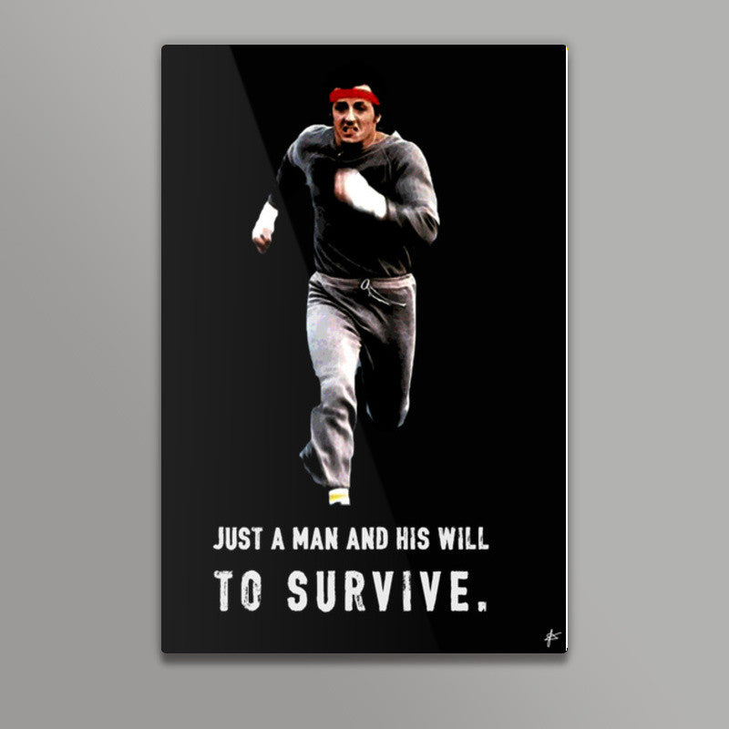 Rocky Balboa Survivor Motivation  Wall Art