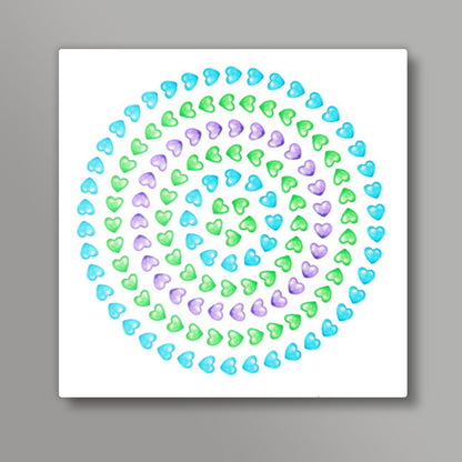 Hearts II Square Art Prints