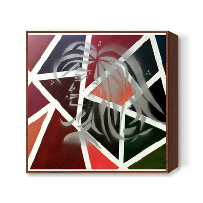 Confidence | Woman | Abstract - Oil & Spray Painting Square Art Prints