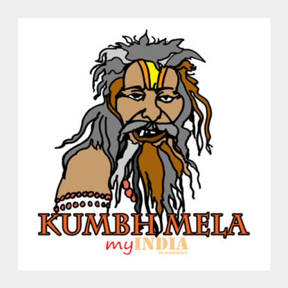 kumbhmela Square Art Prints