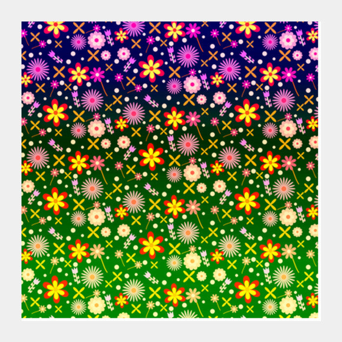 Colorful Flowers Square Art Prints