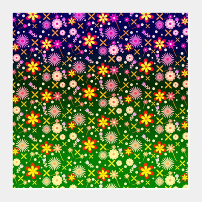 Colorful Flowers Square Art Prints