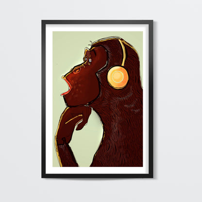 chimp music Wall Art