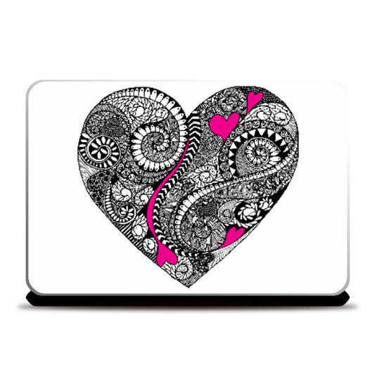 Laptop Skins, Pink Hearts, Laptop Skin, Svayamkriti, - PosterGully