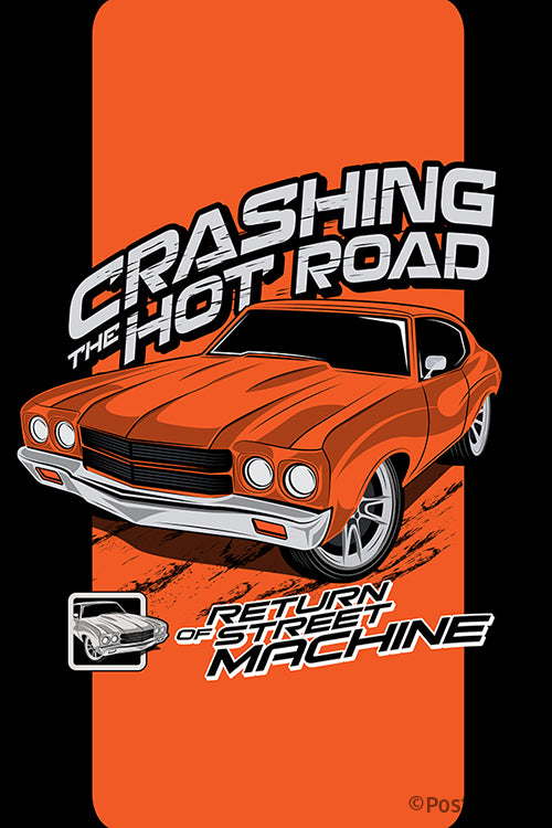 Crashing The Hot Roads Cool Car Artwork