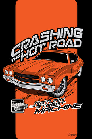 Crashing The Hot Roads Cool Car Artwork