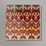 Colorful Sparkling Lights Festive Digital Holiday Background Square Art Prints