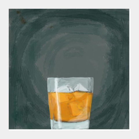 Single Malt On The Rocks Square Art Prints PosterGully Specials