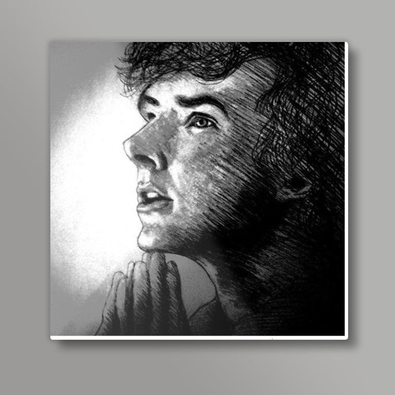 Sherlock- Mind Palace Chalk and Charcoal Square Art | Artwork by Prajakta Rao