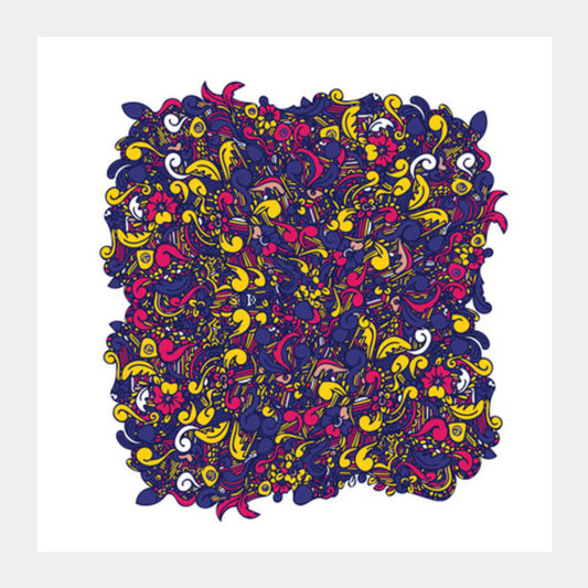 Square Art Prints, DOODLE Square Art Prints