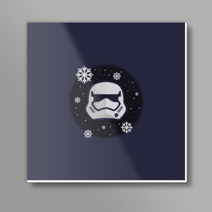 Snow StormTrooper Square Art Prints