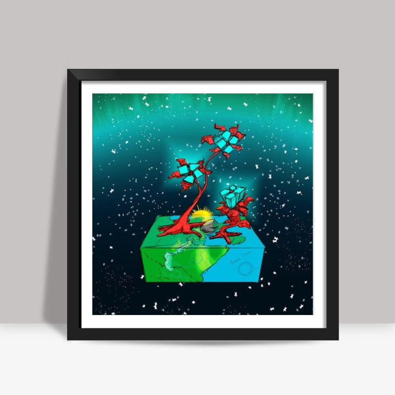 Boxy World Square Art Prints