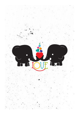 Elephant Love Art PosterGully Specials