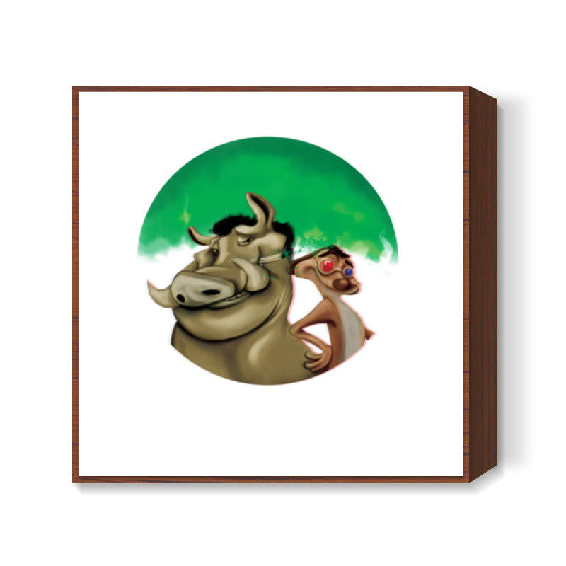 Timon and Pumba Square Art Prints