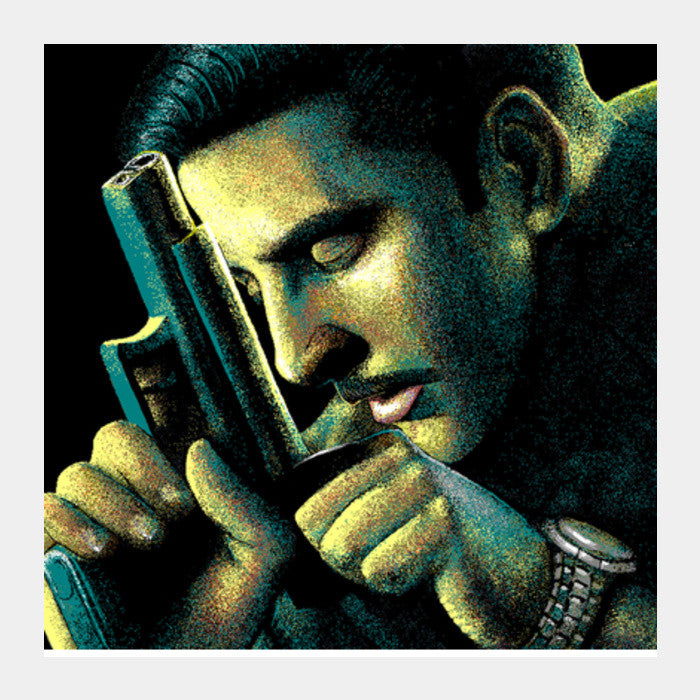 Square Art Prints, baby gun Square Art Prints