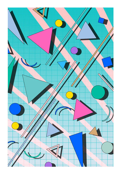 Wall Art, 80s pop retro pattern 4 Wall Art