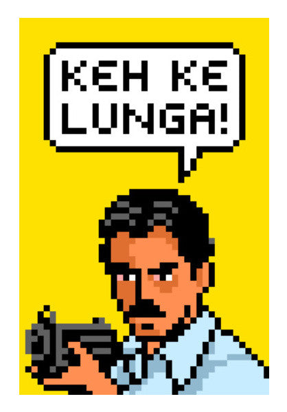 Keh ke lunga wasseypur pixel art Wall Art