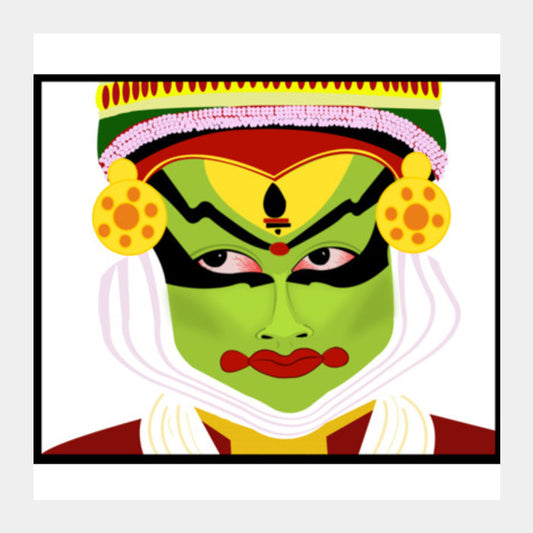 Kathak Dancer Square Art Prints