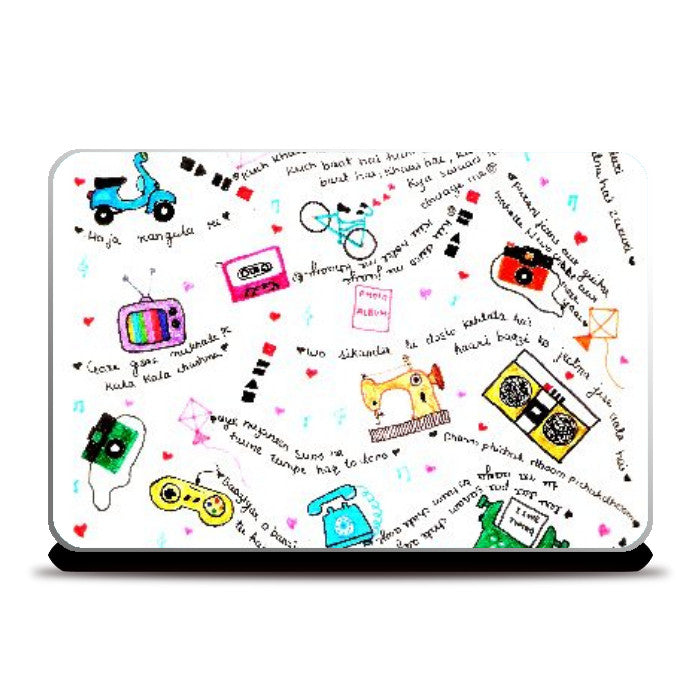 Laptop Skins, 90s Mania Laptop Skin | S, - PosterGully