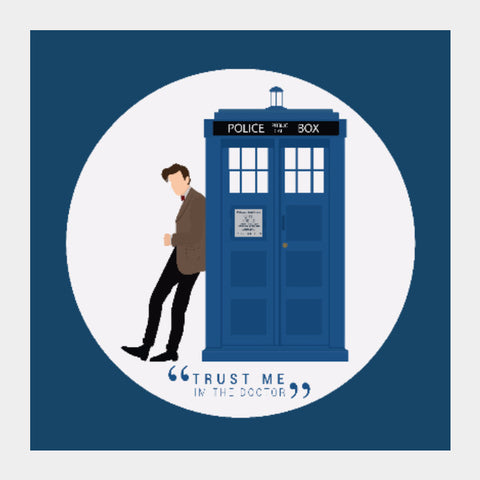 Square Art Prints, The Doctor and TARDIS Square Art