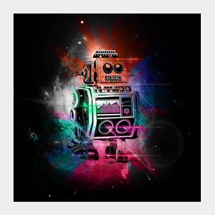 Square Art Prints, Retro Droid Star Wars Robot Square Art Prints