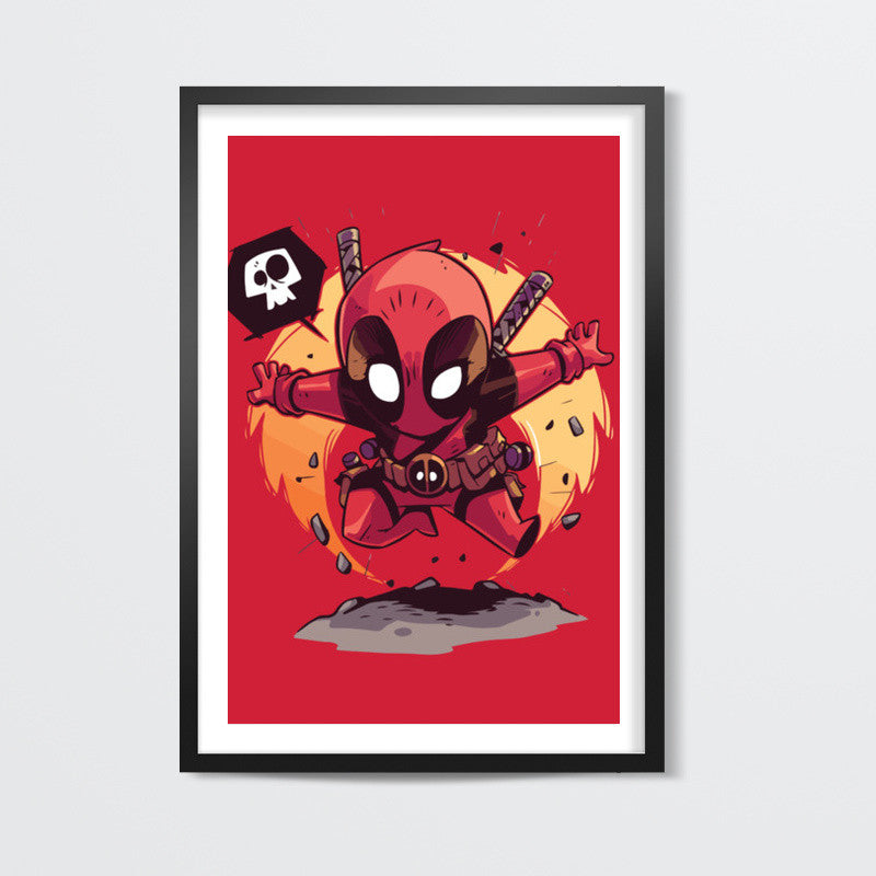 Deadpool Cartoon Wall Art