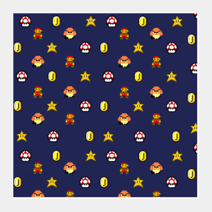 Super Mario Love Square Art Prints